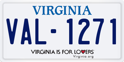 VA license plate VAL1271