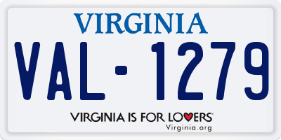 VA license plate VAL1279