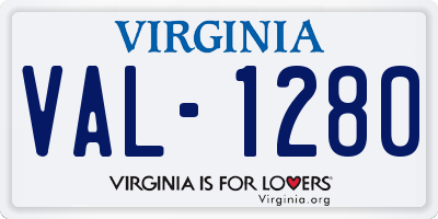 VA license plate VAL1280