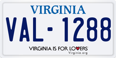 VA license plate VAL1288