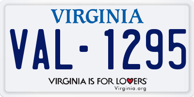 VA license plate VAL1295