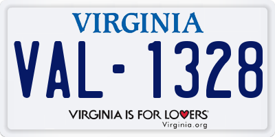 VA license plate VAL1328