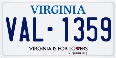 VA license plate VAL1359
