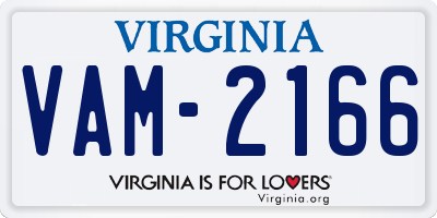 VA license plate VAM2166