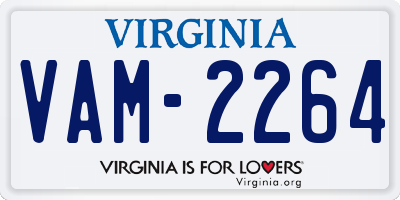 VA license plate VAM2264