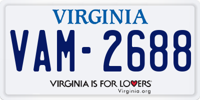 VA license plate VAM2688