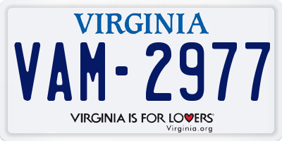 VA license plate VAM2977