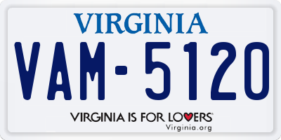 VA license plate VAM5120