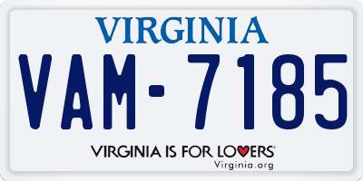 VA license plate VAM7185