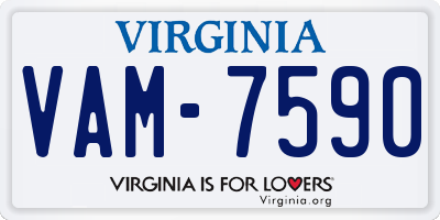 VA license plate VAM7590