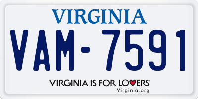 VA license plate VAM7591