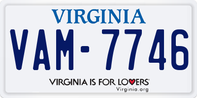 VA license plate VAM7746