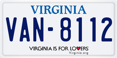 VA license plate VAN8112