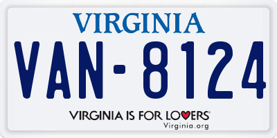 VA license plate VAN8124