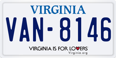 VA license plate VAN8146