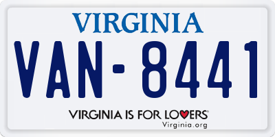 VA license plate VAN8441