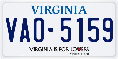 VA license plate VAO5159