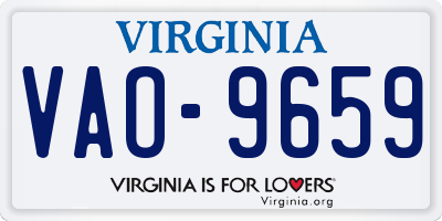 VA license plate VAO9659