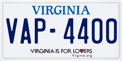 VA license plate VAP4400