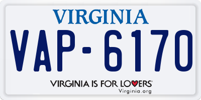 VA license plate VAP6170