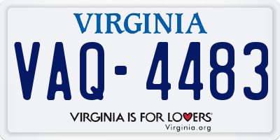 VA license plate VAQ4483