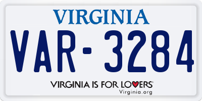 VA license plate VAR3284