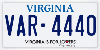 VA license plate VAR4440