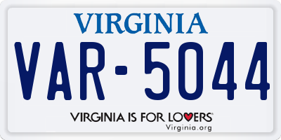 VA license plate VAR5044