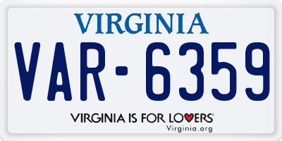 VA license plate VAR6359