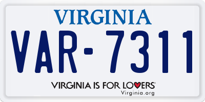 VA license plate VAR7311