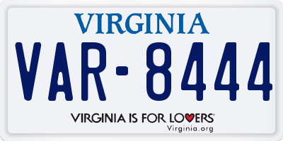 VA license plate VAR8444