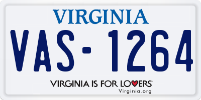 VA license plate VAS1264