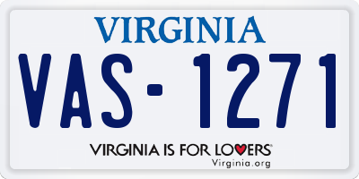 VA license plate VAS1271