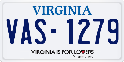 VA license plate VAS1279
