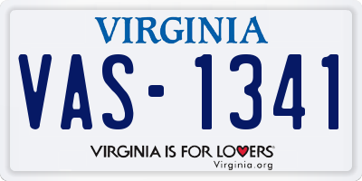 VA license plate VAS1341