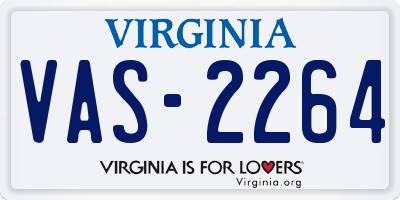 VA license plate VAS2264
