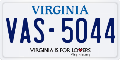 VA license plate VAS5044