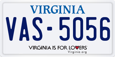 VA license plate VAS5056