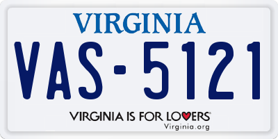 VA license plate VAS5121