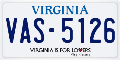 VA license plate VAS5126