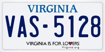 VA license plate VAS5128