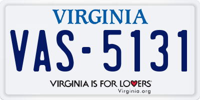 VA license plate VAS5131