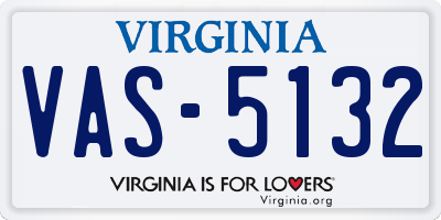 VA license plate VAS5132