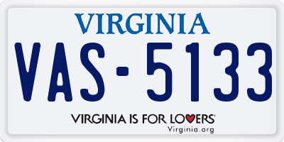 VA license plate VAS5133