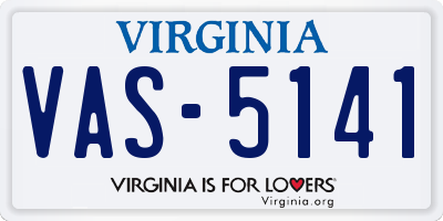 VA license plate VAS5141