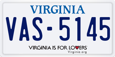 VA license plate VAS5145