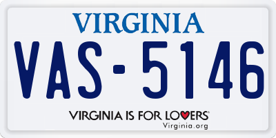 VA license plate VAS5146