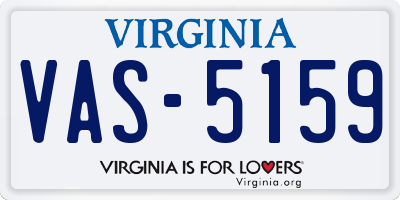 VA license plate VAS5159