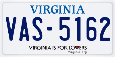 VA license plate VAS5162