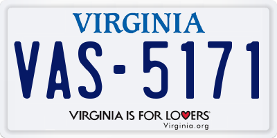 VA license plate VAS5171